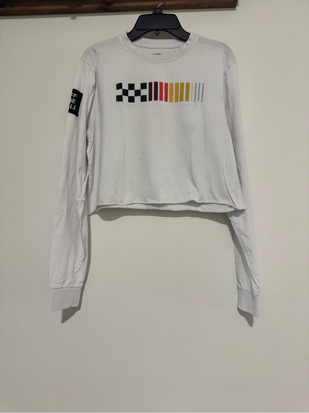 Vans White Tee with Black "Off The Wall" Logo